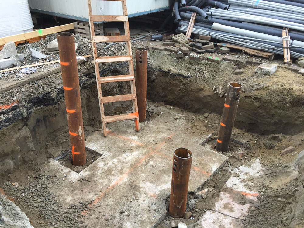 Large Diameter Pipe Piles Project For Skytrain Canopy In Surrey Bc Canada