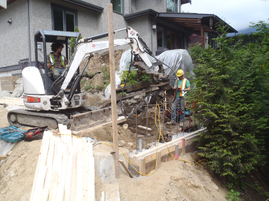 The Retaining Wall supports the house