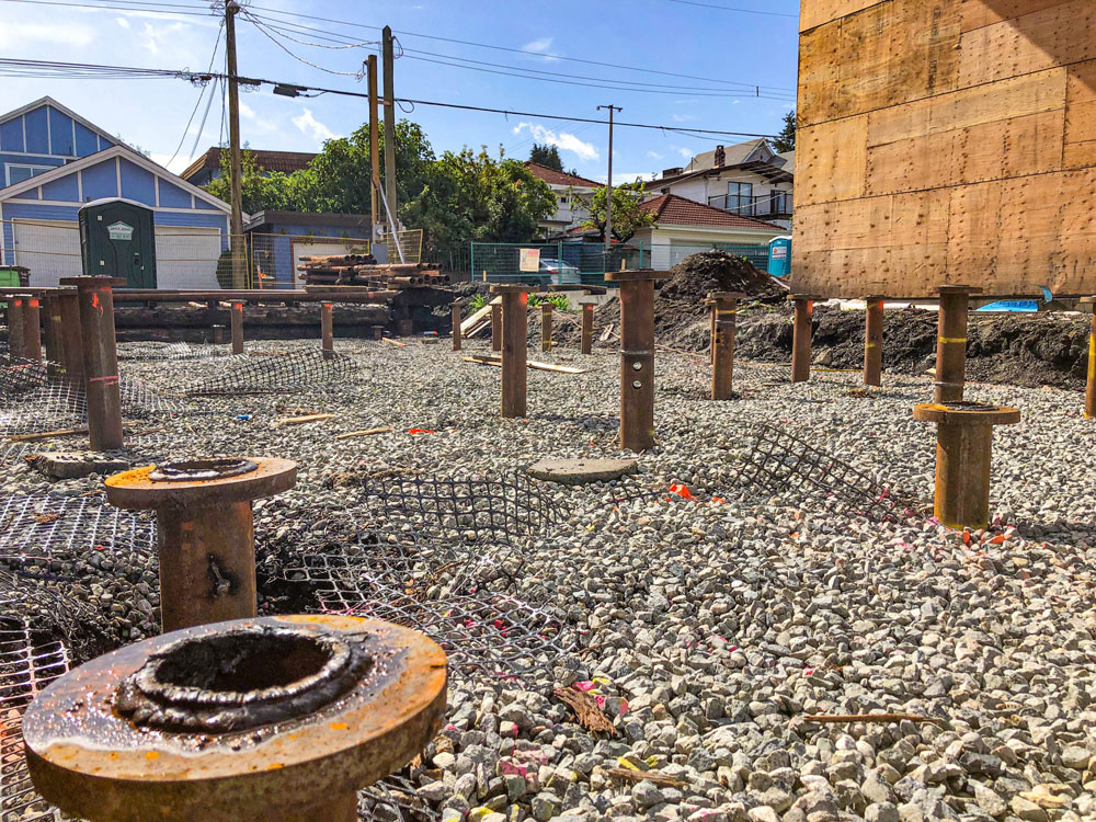 Helical Piles Foundation For Duplex Project Vancouver BC Canada