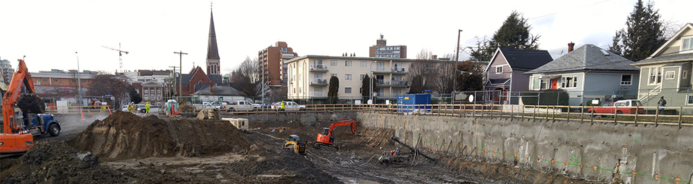 SHORING PROJECT IN VICTORIA AT PANDORA AVE