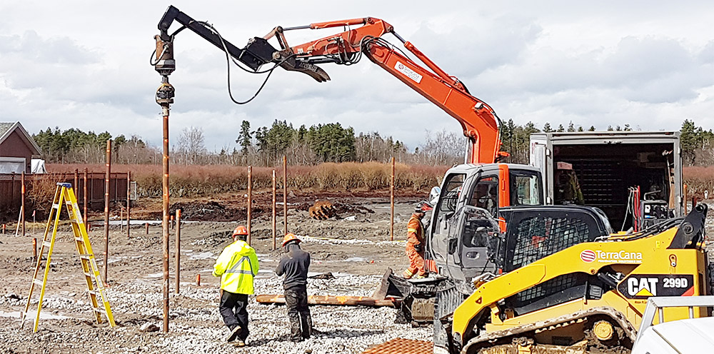 Soil Stabilization Pipe Piles Project Richmond Bc Canada TerraCana