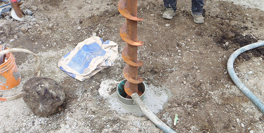 HELICAL MICROPILE FOUNDATION FOR BUILDING EXPANSION IN VICTORIA BC CANADA
