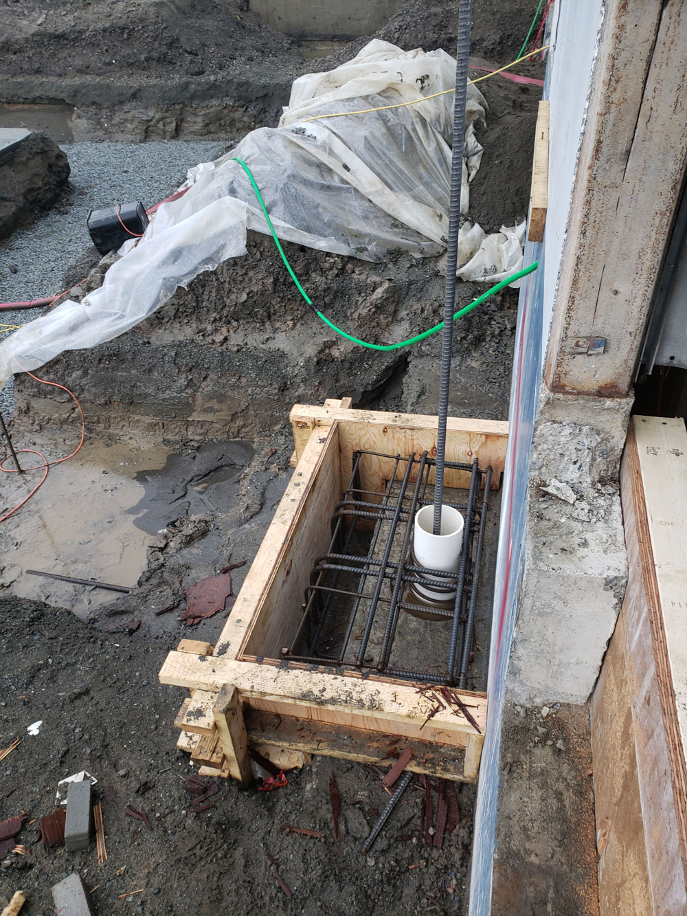 Helical Micropile underpinning existing footing